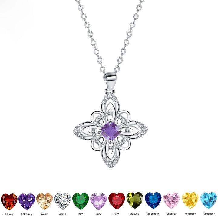 「Celtic Guardian」Birthstone Double Protection Necklace