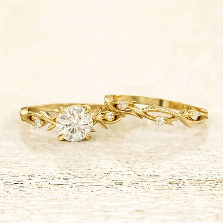 Thorn Rose Moissanite Stackable Ring Set