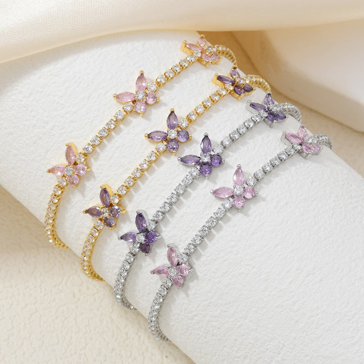 Marquise-Cut Butterfly Tennis Bracelet