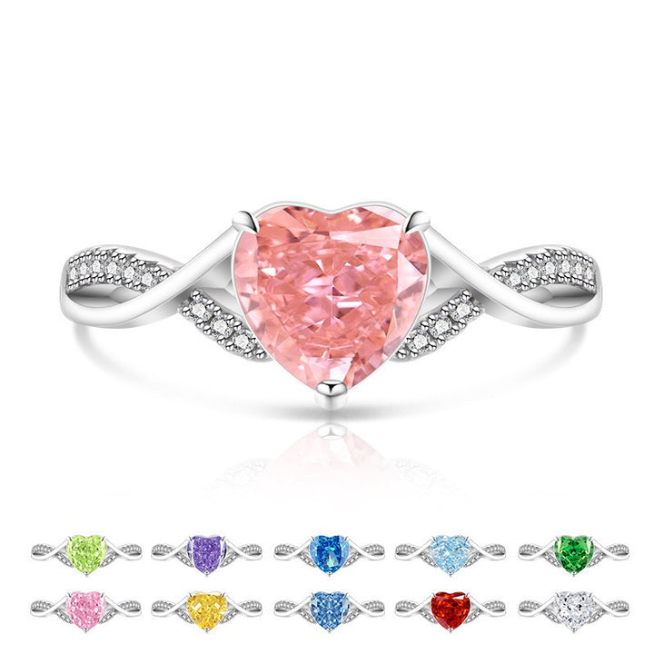 Heart of Devotion S925 Sterling Silver Heart-Cut Ring