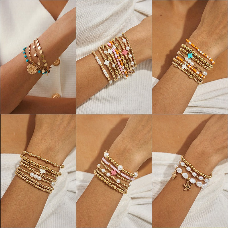 Boho Glow Deluxe Stackable Bracelet Stacks Set