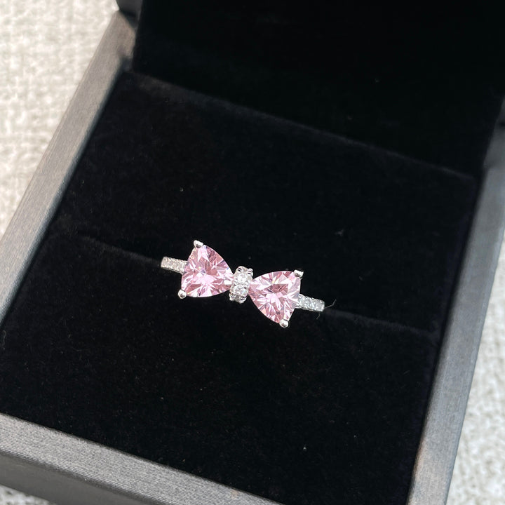 Bowknot Brilliance S925 Silver Pavé Zirconia Bow Ring