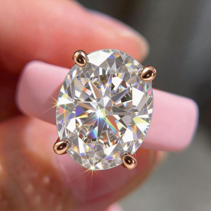 Zero-Pressure Shine Silicone Moissanite 4-Prong Ring