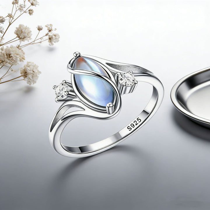 Mood Melody S925 Sterling Silver Temperature-Sensitive Marquise Ring