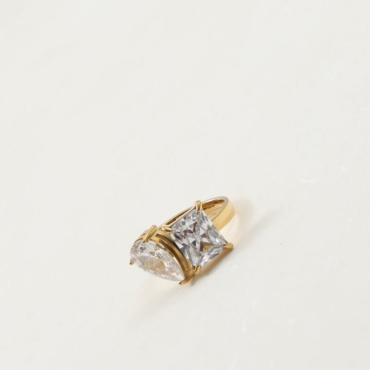 14K Gold Toi et Moi Two-Stone Ring