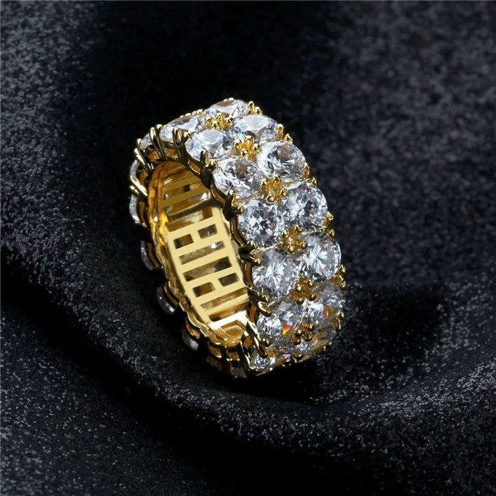「Dual Row Sparkle」Elastic Full-Set Eternity Ring