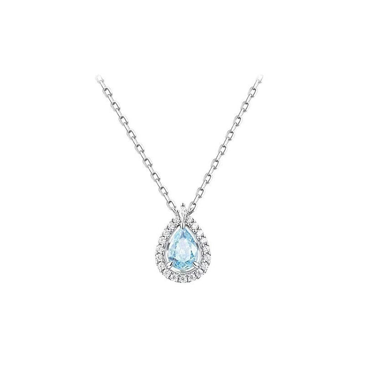 Elegant Blue Teardrop Necklace for Women