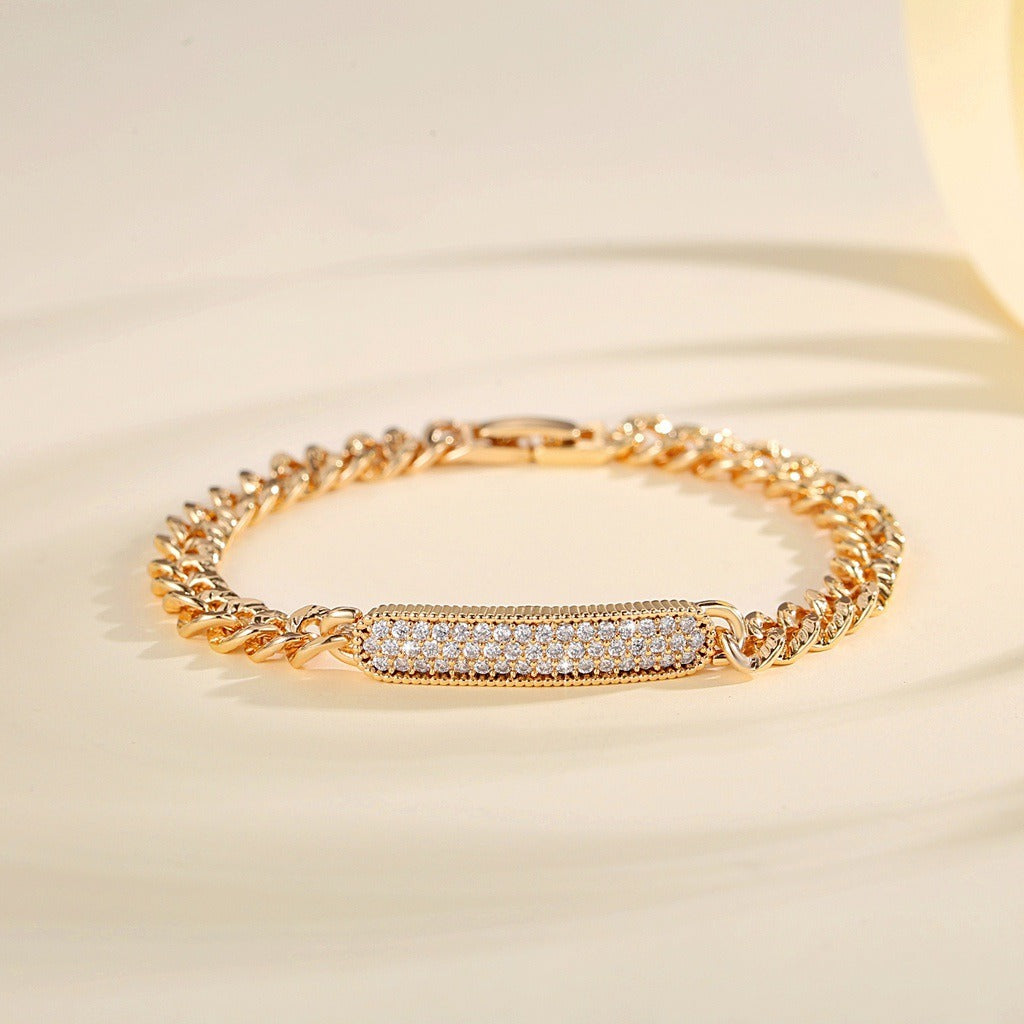 Timeless Diamond S925 Silver Pave Cuban Link Bracelet