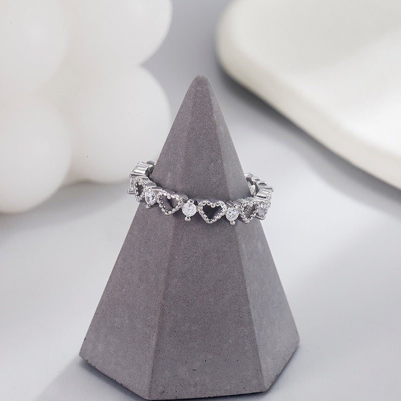 Heartbeat Whisper 18K Gold/White Gold Open Ring