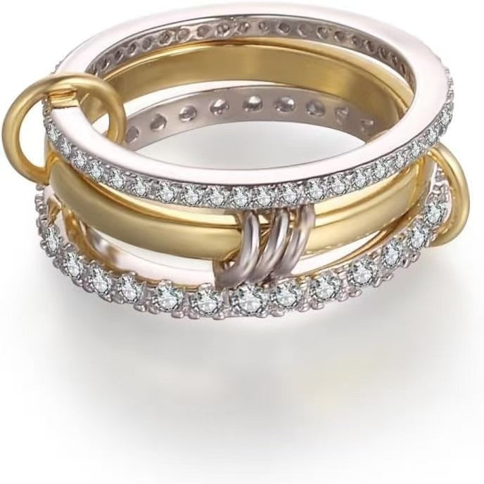 Interlocking Four-Row Stacked Ring