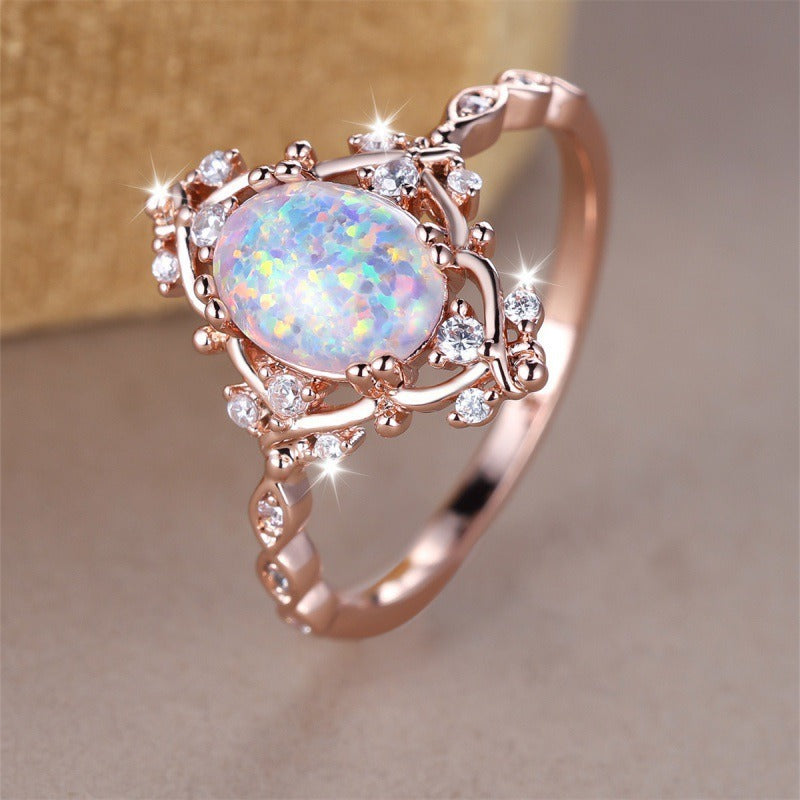18K Gold Opal Vintage Ring