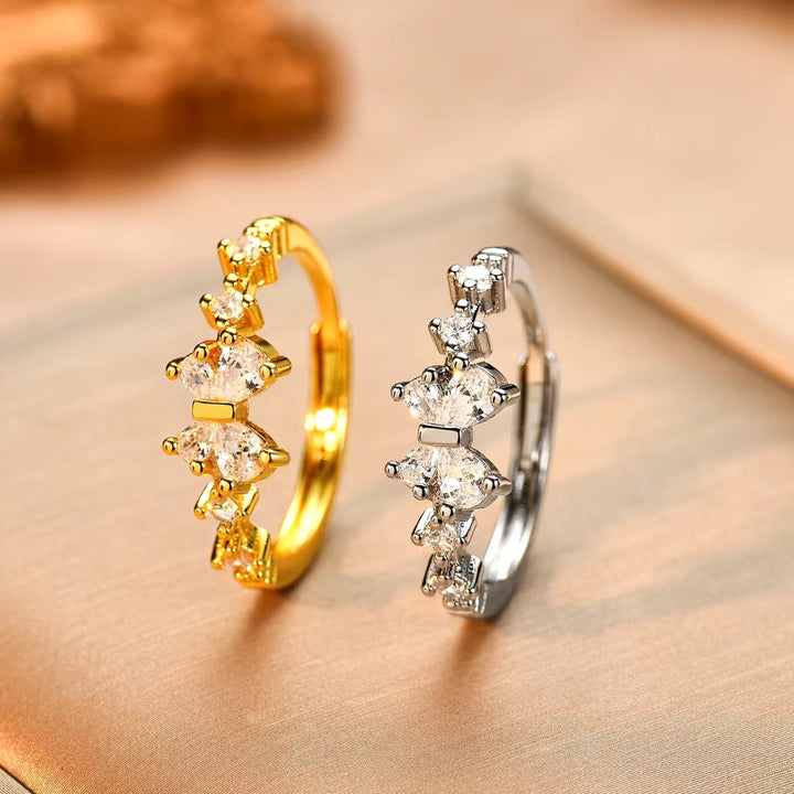 Winged Whisper 3D Pave Butterfly Open Ring