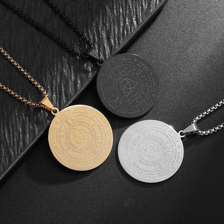 「Celtic Wheel of the Year」Triquetra Protection Necklace