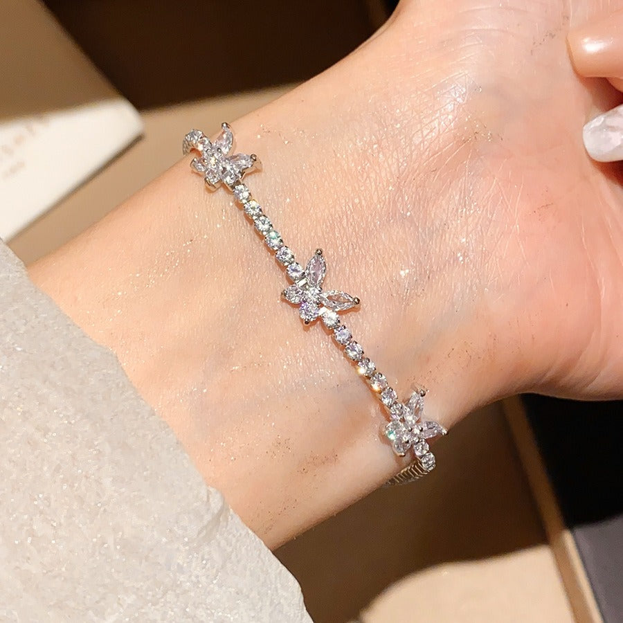 Marquise-Cut Butterfly Tennis Bracelet