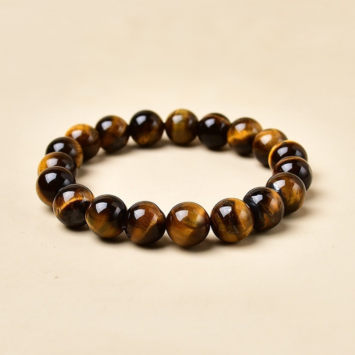 5A Grade Natural Yellow Tiger's Eye Bead Bracelet