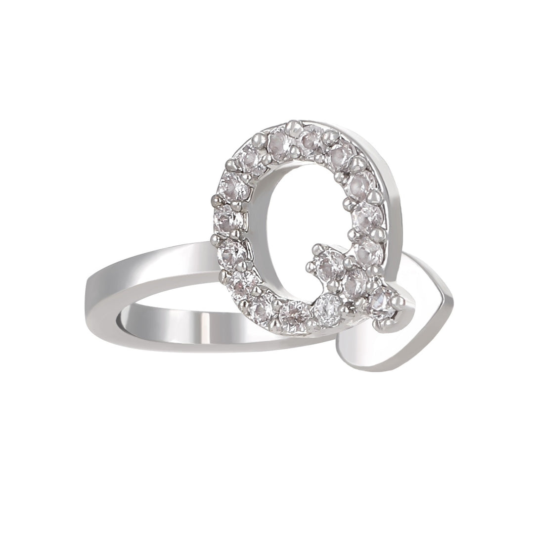 Trendy Minimalist CZ Initial Ear Cuffs / Studs