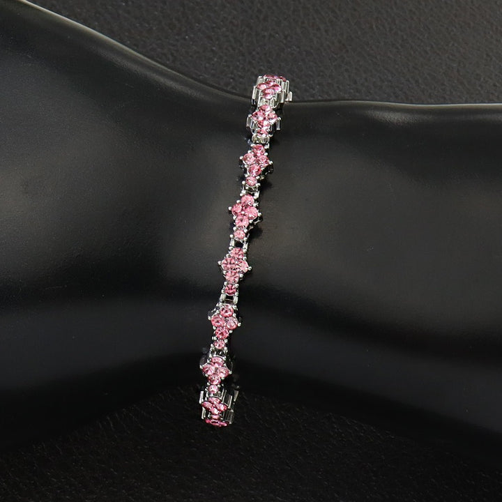 Stellar Cross Full Crystal Tennis Bracelet 5 Color Options Timeless Elegance Protection