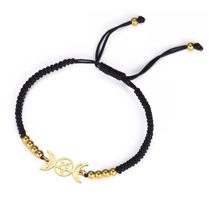 Lunar Guardian Triple Moon Pentacle Witch Bracelet