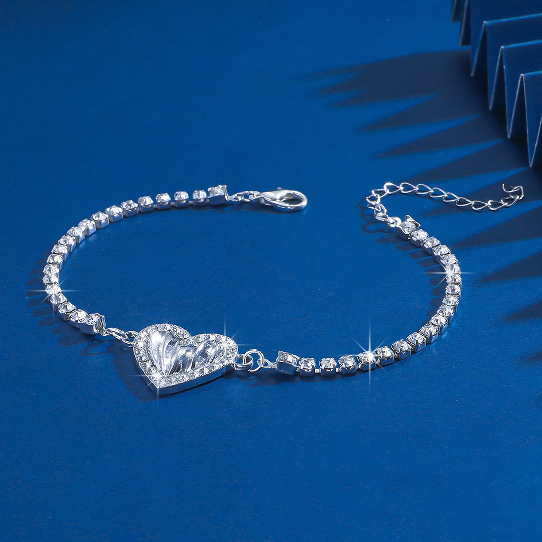 Heartfelt Sparkle 18K Gold/White Gold Diamond Heart Bracelet