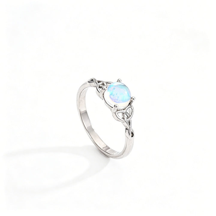 Celtic Moonlight S925 Silver Moonstone Ring