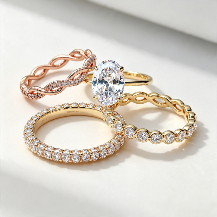 Celestial Stack Minimalist 4-Piece Ring Stacking Set