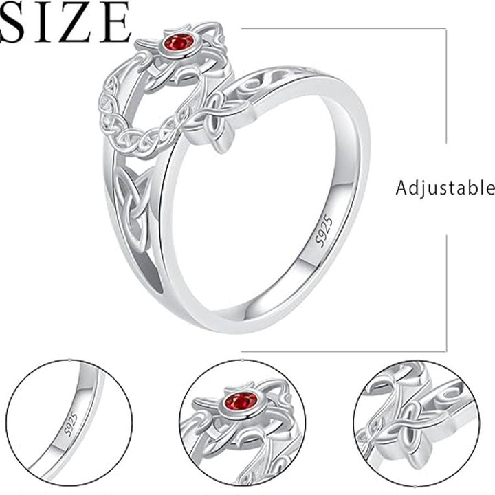 Celestial Ward S925 Silver Vintage Witch's Knot Adjustable Ring