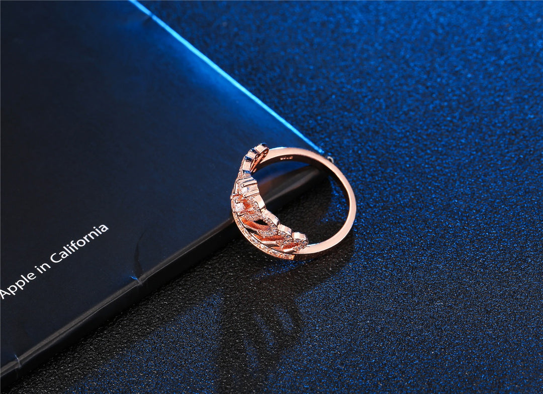 Royal Tiara Pave Diamond Crown Ring