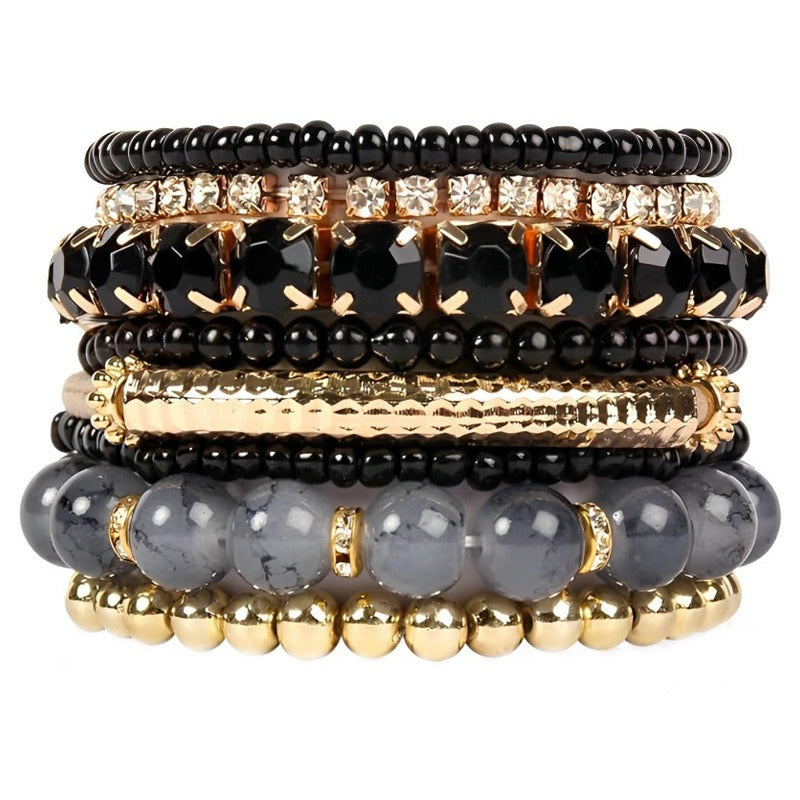 Boho Stackable Beaded Bracelet Set