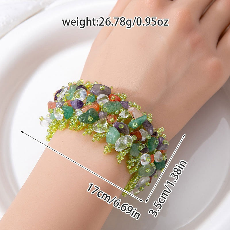 Boho Natural Chip Stone Bracelet