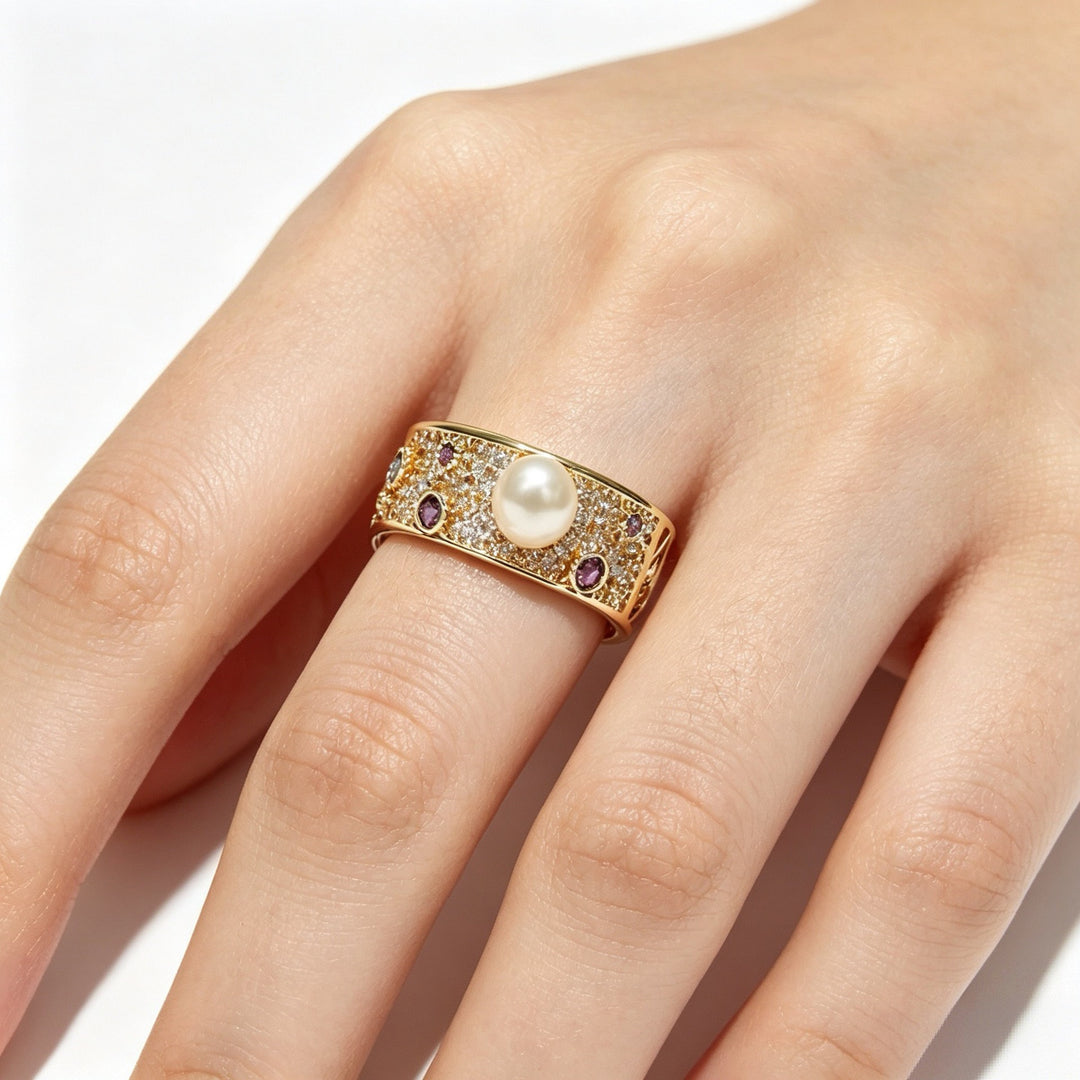 Classic French Pearl Open Ring