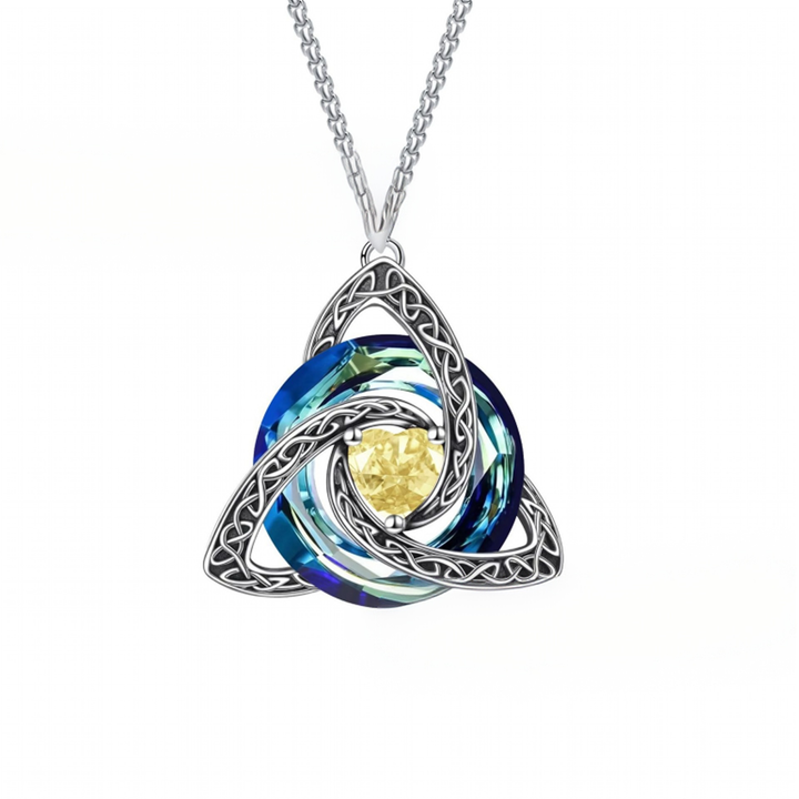 Guardian Amulet Vintage Witch's Knot Birthstone Necklace