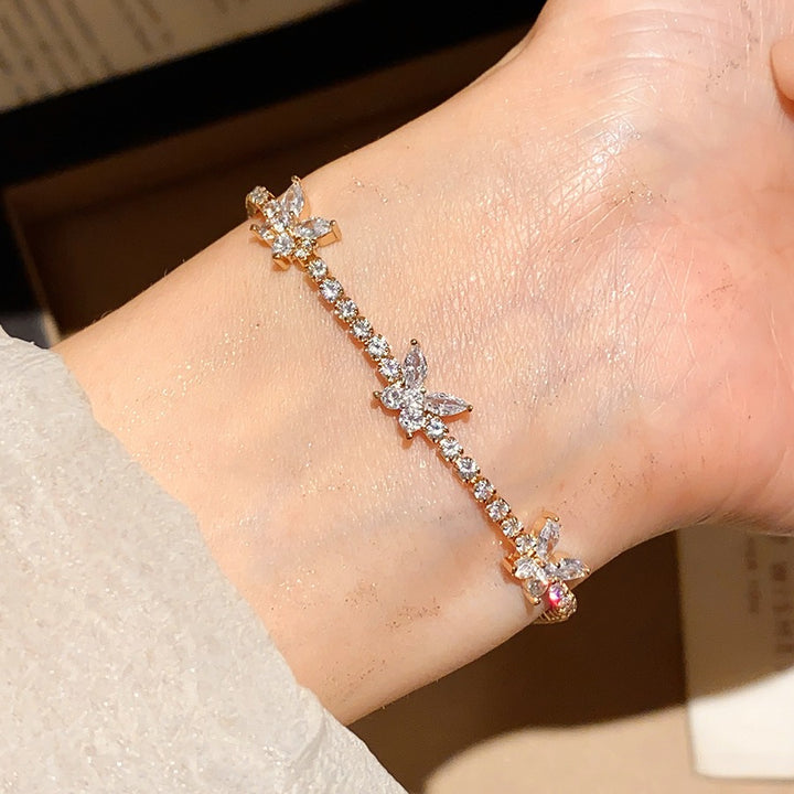 Marquise-Cut Butterfly Tennis Bracelet