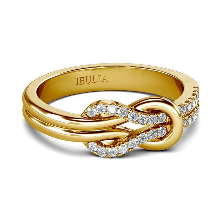 S925 Sterling Silver Infinity Ring with Pavé Stones Eternal Love Intertwined Band