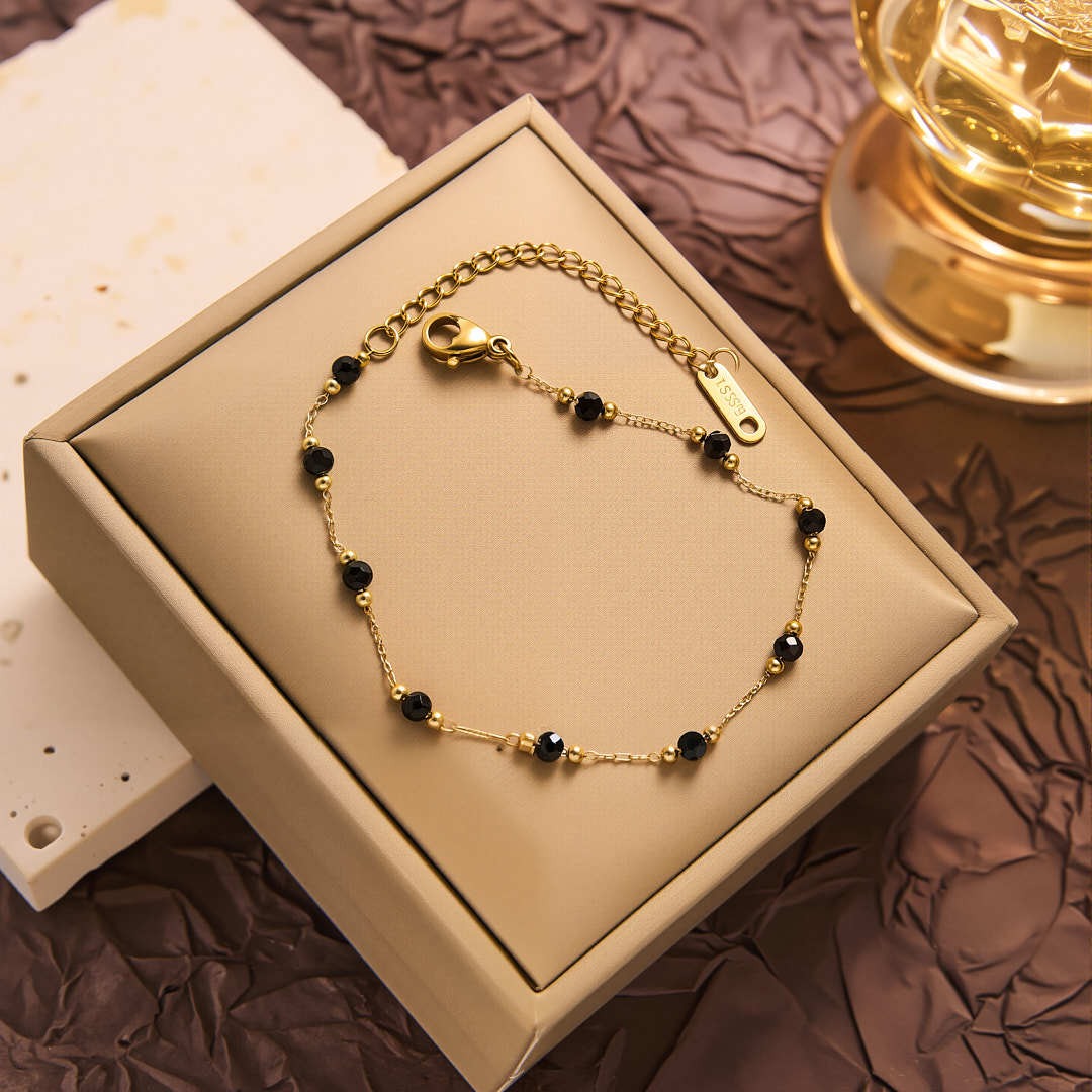 Bohemian Dainty Gold Chain Beaded Anklet