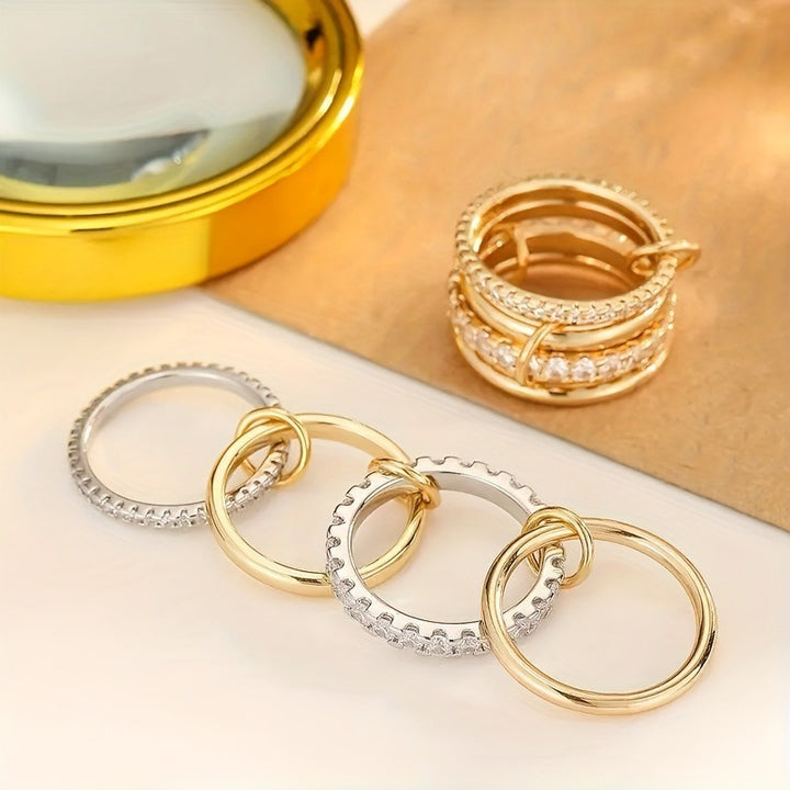 Interlocking Four-Row Stacked Ring