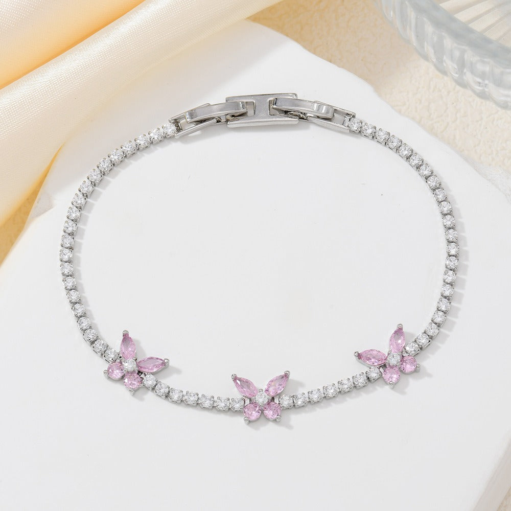 Marquise-Cut Butterfly Tennis Bracelet