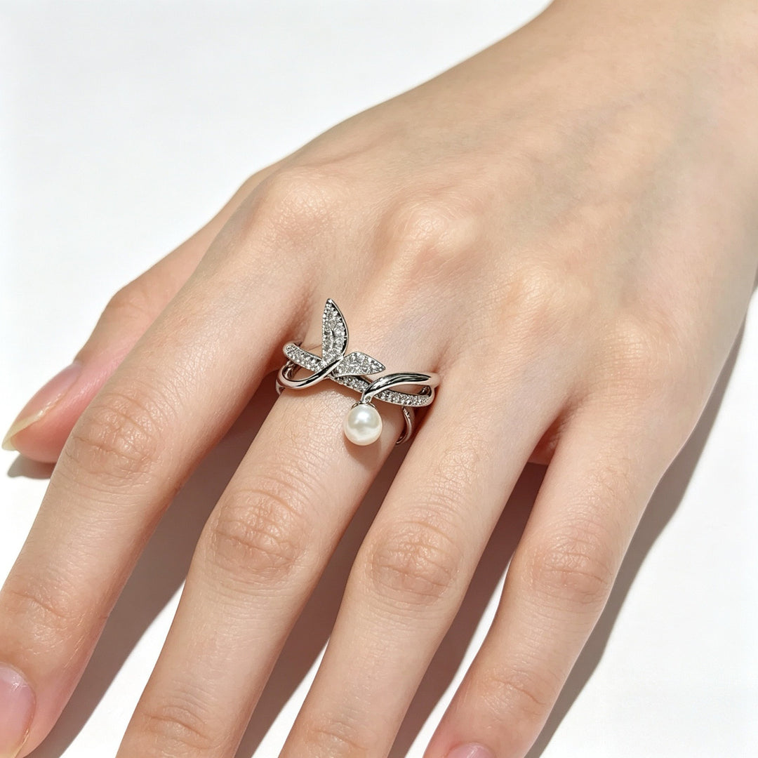 Classic French Pearl Open Ring