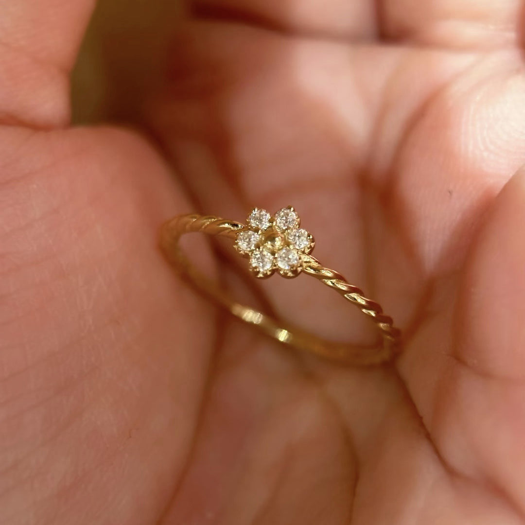14K Gold Daisy Jewelry Set