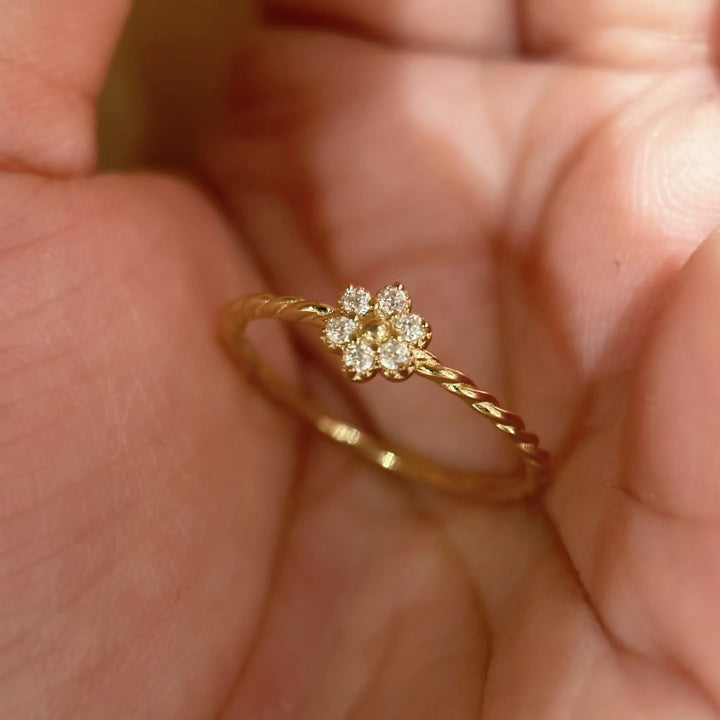 14K Gold Daisy Jewelry Set
