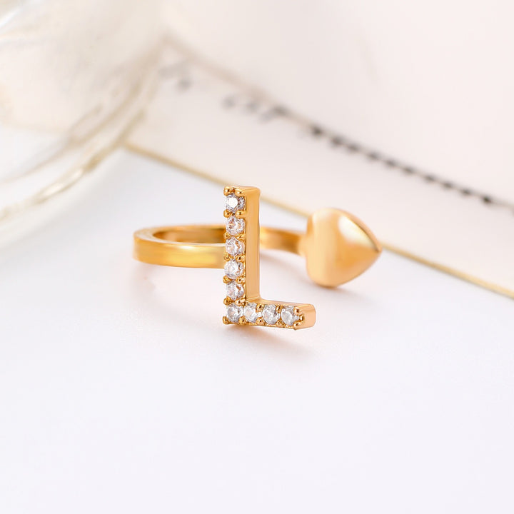 Trendy Minimalist CZ Initial Ear Cuffs / Studs
