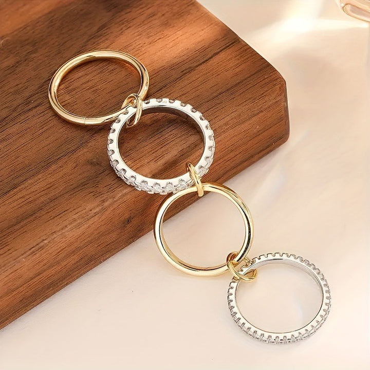 Interlocking Four-Row Stacked Ring