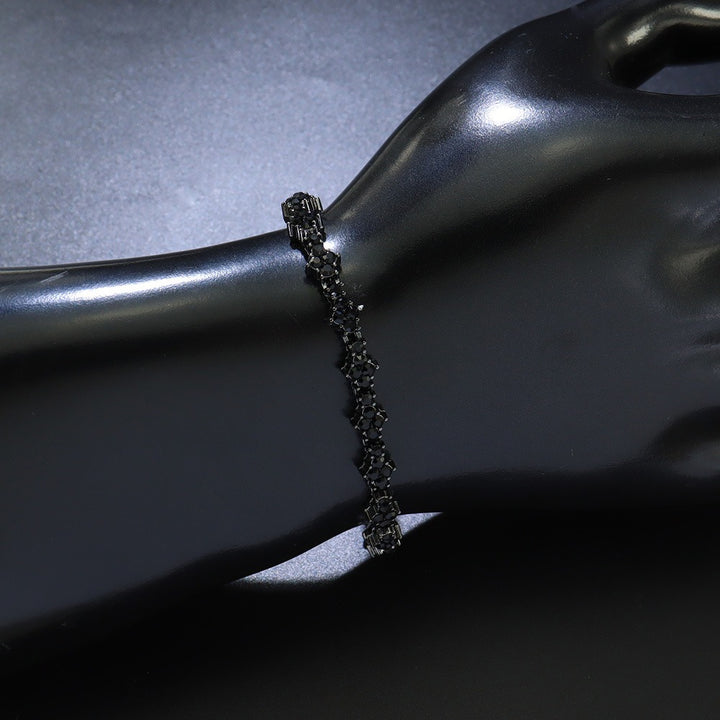 Stellar Cross Full Crystal Tennis Bracelet 5 Color Options Timeless Elegance Protection