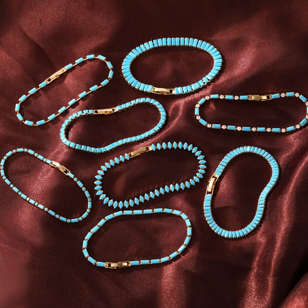 Turquoise Breeze Natural Baguette Turquoise Tennis Bracelet