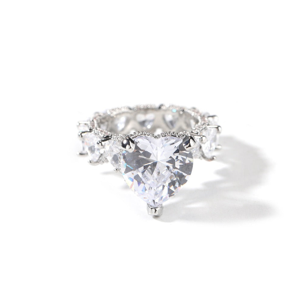 Heart's Promise Heart-Shaped Moissanite Ring Set