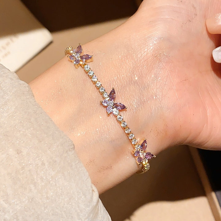 Marquise-Cut Butterfly Tennis Bracelet