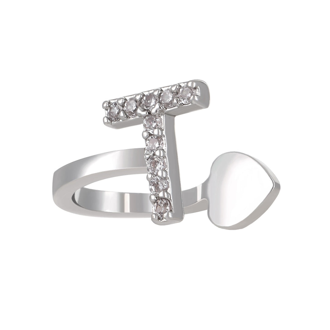 Trendy Minimalist CZ Initial Ear Cuffs / Studs
