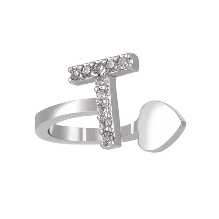 Trendy Minimalist CZ Initial Ear Cuffs / Studs