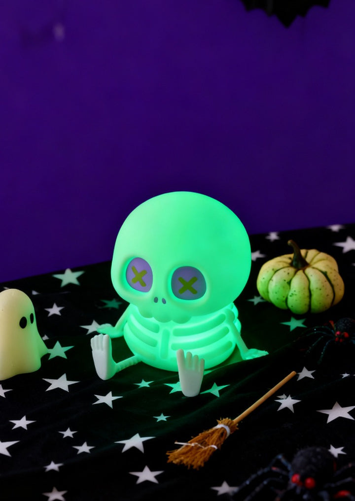 Halloween Cute Skull Silicone Tap Lamp