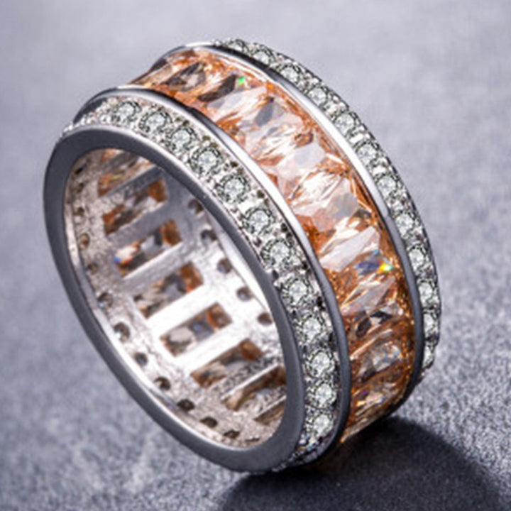 Eternal Glow Triple Row Baguette Eternity Band