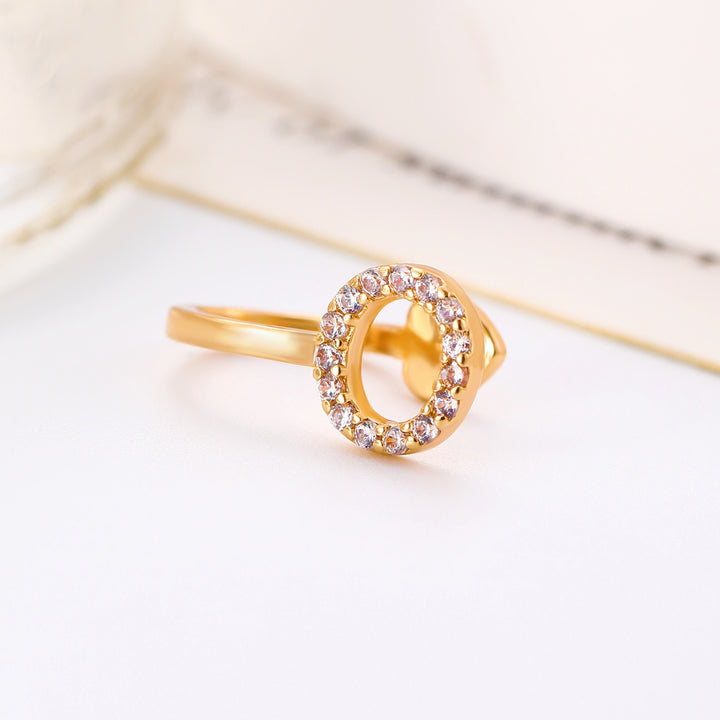 Trendy Minimalist CZ Initial Ear Cuffs / Studs